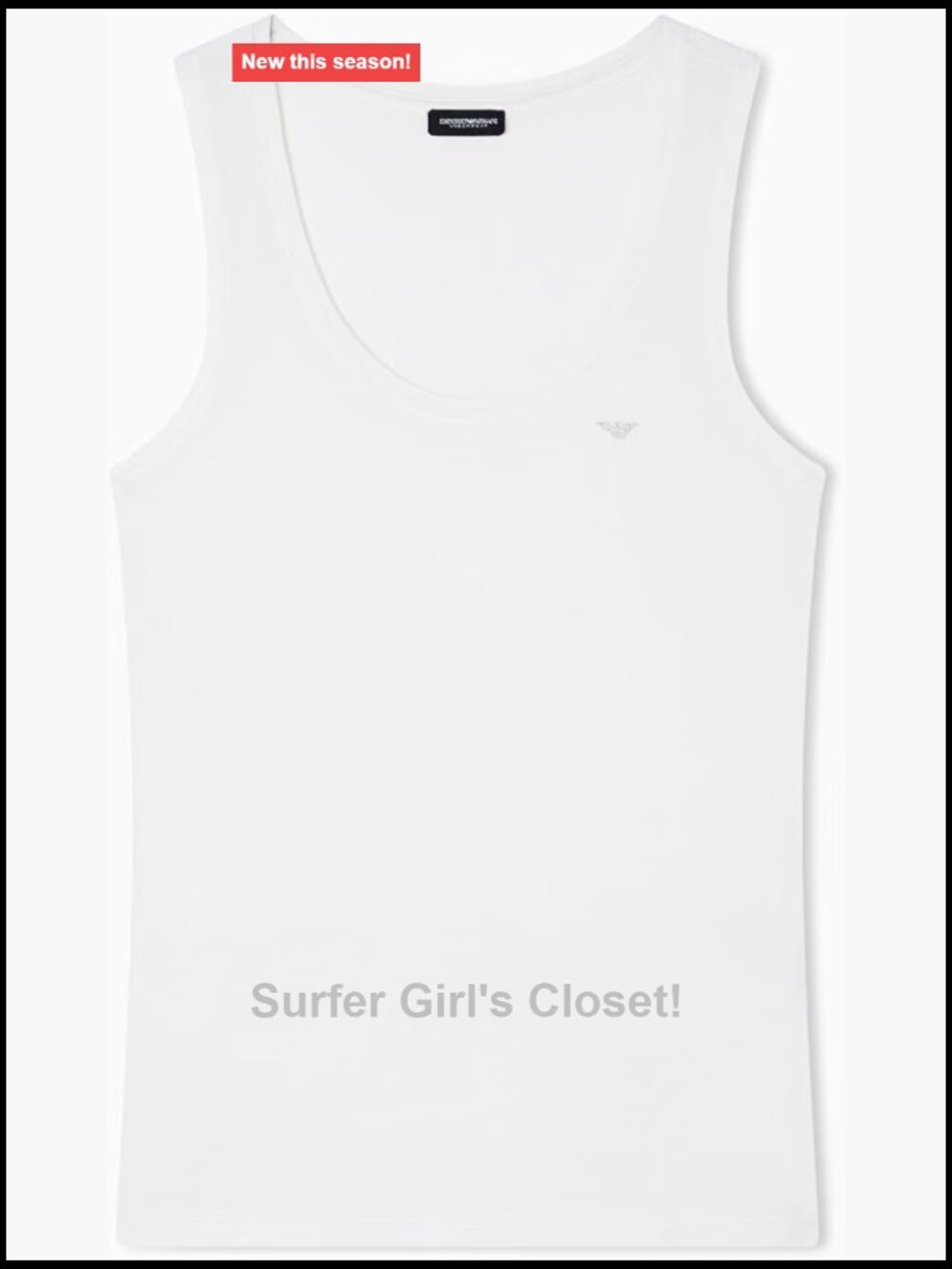 Emporio Armani Essential Studs Tank Top Sleeveless Viscose